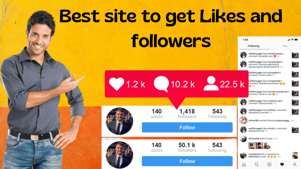 Get Real Followers on you Instagram- MrPopular Website.